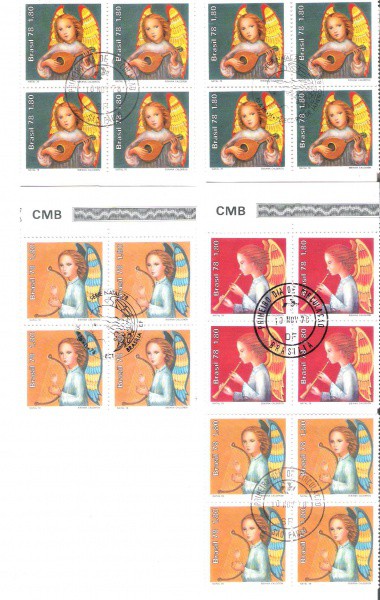 5 QUADRAS DO BRASIL - CARIMBO CBC + 1° DIA - RHM 1071/72/73 - 1978