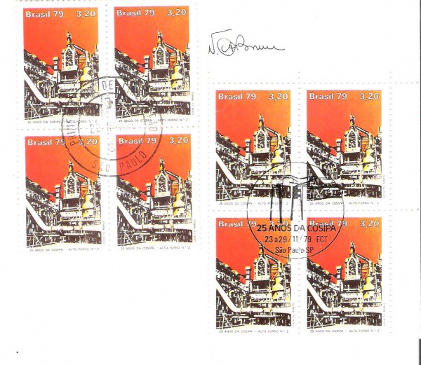 2 QUADRAS DO BRASIL - CARIMBO CBC + 1° DIA - RHM 1130 - 1979
