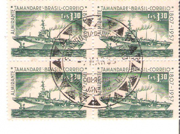 QUADRA DO BRASIL - CARIMBO CBC + 1 DIA - RHM 399 - 1957