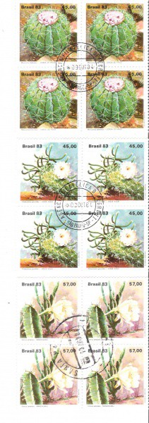3 QUADRAS DO BRASIL - CARIMBO 1° DIA - RHM 1351/52/53 - 1983