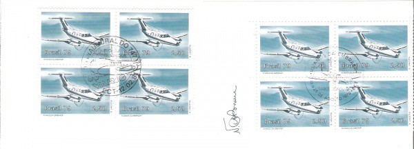 2 QUADRAS DO BRASIL - CARIMBO CBC + 1° DIA - RHM 1102 - 1979