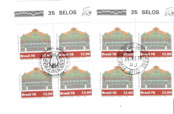 2 QUADRAS DO BRASIL - CARIMBO CBC + 1° DIA - RHM 1077 - 1978