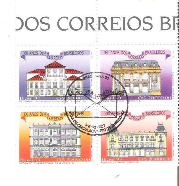 QUADRA DO BRASIL - CARIMBO CBC - RHM 1855/CONJUNTO - 1993