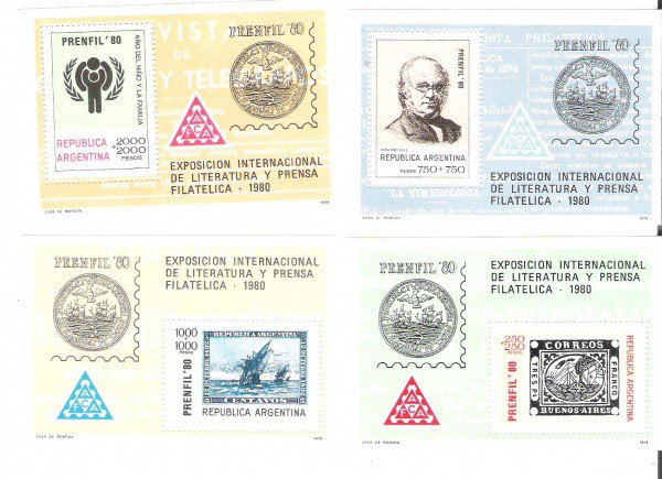 BLOCO ESTRANGEIRO - SERIE ESPOSIÇÃO FILATELICA - ARGENTINA - NOVO