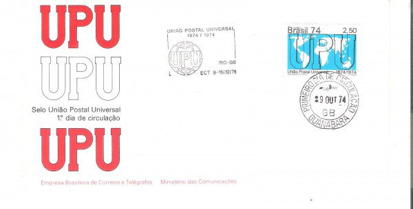 FDC-054 - CBC + 1 DIA - CARIMBO GUANABARA - 09/10/74