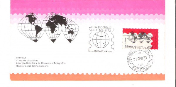 FDC-027b - CBC + 1 DIA - CARIMBO SÃO PAULO - 1/08/1973