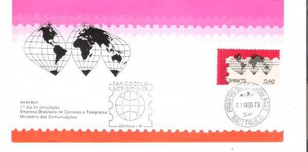 FDC-027a - CBC + 1º DIA - CARIMBO SÃO PAULO - 1/08/1973