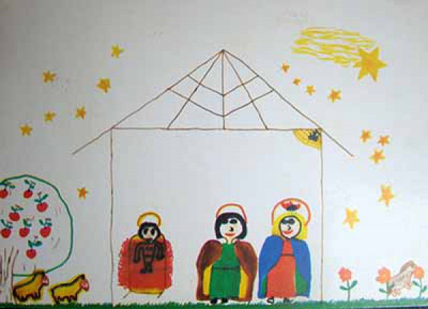 FILATELIA FOLHINHA COM SELO DE PRIMEIRO DIA DE CIRCULAÇÃO NATAL DE 1976 PRESÉPIO COM 05 SELOS - EMPR