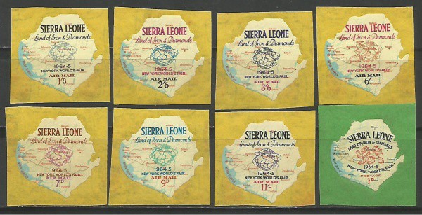 11  SIERRA LEOA  Rara e Bonita Série em Selos Adesivos