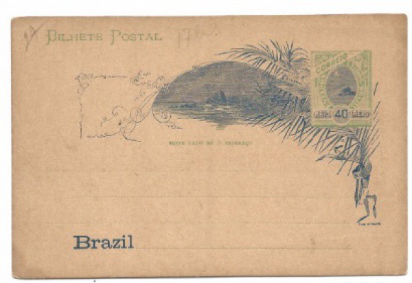 BILHETE POSTAL ALEGORIA DA REPÚBLICA RHM (BP-47). PORTE DE 40 REIS. CONSERVADO