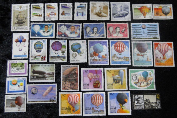 TEMÁTICOS: BALÕES: 35 SELOS DIFERENTES, DIVERSOS PAÍSES -  VEJA TODAS AS FOTOS