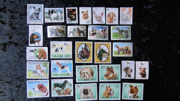 TEMÁTICOS: CACHORROS - 28 SELOS DIFERENTES - DIVERSOS PAÍSES, LINDOS, VEJA TODAS AS FOTOS