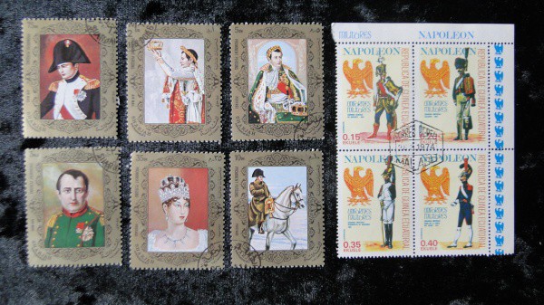 TEMÁTICOS: NAPOLEÃO BONAPARTE - 10 SELOS - TEMÁTICA RARA, BONS SELOS, VEJA TODAS AS FOTOS