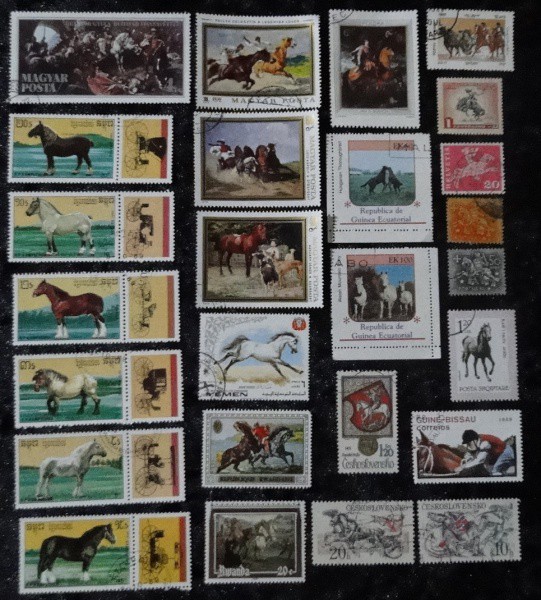 TEMÁTICOS: CAVALOS - 26 SELOS - DIVERSOS PAÍSES, LINDO LOTE, VEJA TODAS AS FOTOS