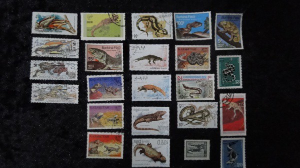 TEMÁTICOS: RÉPTEIS (COBRAS & LAGARTOS) - 23 SELOS - DIVERSOS PAÍSES, RARIDADES, LINDO LOTE, VEJA TOD