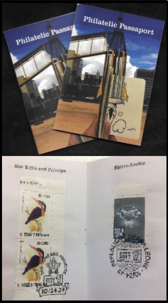 Brasil 2017 - Passaporte filatélico emitido na exposição Brasília 2017 com selos e carimbos oficiais