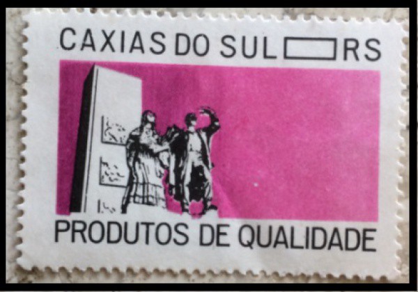 VINHETA - DE CAIXIAS DO SUL - PRODUTOS DE QUALIDADE   - ESCASSO E BELISSIMO  EM EXCELENTE ESTADO DE