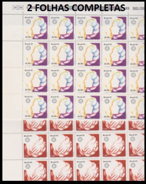 Brasil 1981 - Rotary - Série completa em folhas sem carimbo e com goma. São 35 séries completas!