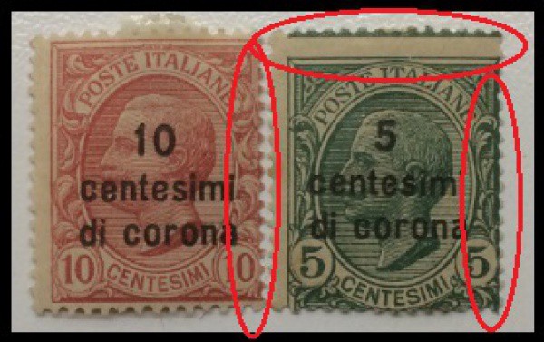 ITALIA - SERIE DE SELOS LIDERES  CLASSICOS SEM CARIMBO COM SOBRECARGA - MUITO ESCASSO COM VARIANTE D