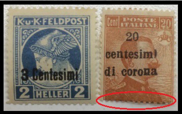 ITALIA - SERIE DE SELOS MERCURIO E LIDERES CLASSICOS SEM CARIMBO COM SOBRECARGA - MUITO ESCASSO COM