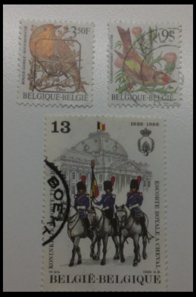 BÉLGICA  - TRINCA DE SELOS CLASSICOS  - EM EXCELENTE ESTADO DE CONSERVAÇÃO !