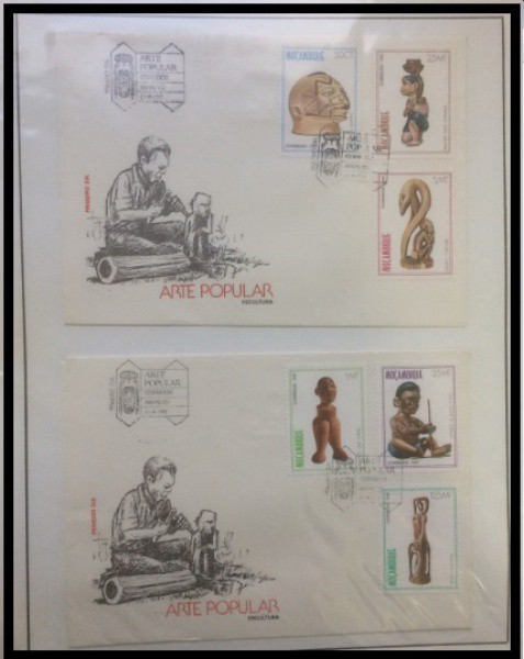 MOÇAMBIQUE - PARTE DE UMA COLEÇÃO COM SELOS E ENVELOPES  EM ESTADO MINT DE CONSERVAÇÃO    ! ARTE POP