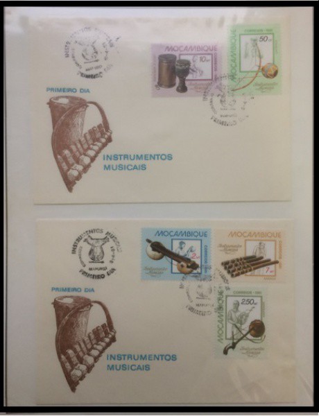 MOÇAMBIQUE - PARTE DE UMA COLEÇÃO COM SELOS E ENVELOPES  EM ESTADO MINT DE CONSERVAÇÃO    ! MUSICA!