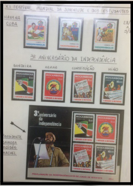 MOÇAMBIQUE - PARTE DE UMA COLEÇÃO COM SELOS  EM ESTADO MINT DE CONSERVAÇÃO    ! TERCEIRO ANIVERSARIO