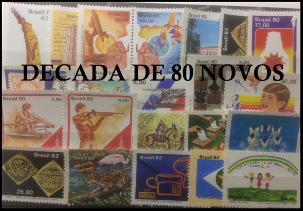 BRASIL - LOTE DE SELOS DA DECADA DE 80 NOVOS - SELOS EM EXCELENTE ESTADO DE CONSERVAÇÃO !