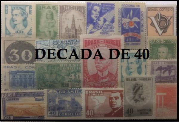 BRASIL - LOTE DE SELOS DA DECADA DE 40 NOVOS - SELOS EM EXCELENTE ESTADO DE CONSERVAÇÃO !