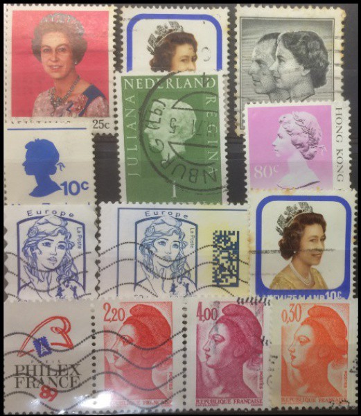 RAINHAS   - LOTE COM 12 SELOS CLASSICOS EM EXCELENTE ESTADO DE CONSERVAÇÃO !