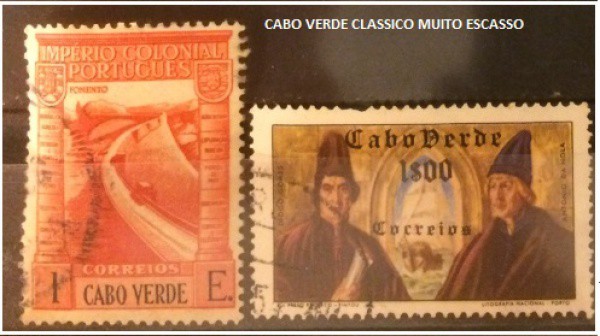 CABO VERDE CLASSICO MUITO ESCASSO  - PAR DE SELOS EM EXCELENTE ESTADO DE CONSERVAÇÃO !