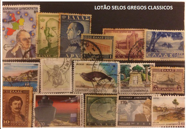 GRECIA -  LOTÃO DE SELOS CLASSICOS EM EXCELENTE ESTADO DE CONSERVAÇÃO !