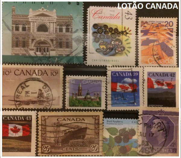 LOTÃO SELOS CLÁSSICOS DO CANADA - SELOS EM EXCELENTE ESTADO DE CONSERVAÇÃO !