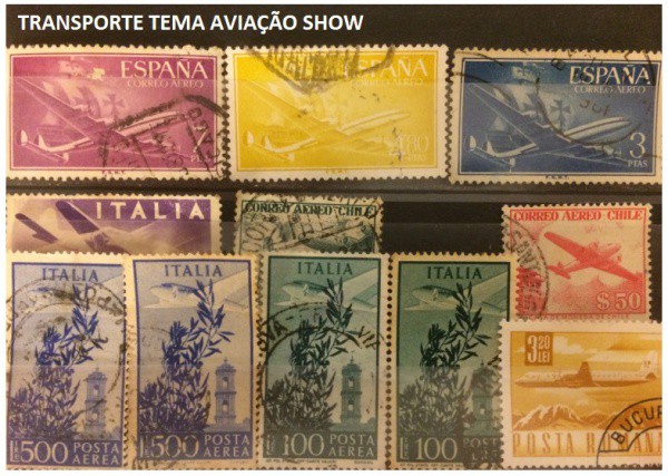 AVIAÇÃO   - LOTÃO  DE SELOS CLASSICOS  COM O TEMA TRANSPORTE AVIAÇÃO UM SHOW  SELOS EM EXCELENTE EST