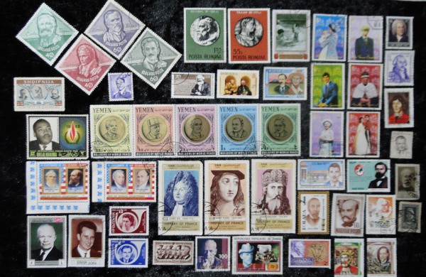 50 SELOS PERSONALIDADES DA HISTÓRIA - DIVERSOS PAÍSES - TODOS DIFERENTES, VEJA TODAS AS FOTOS