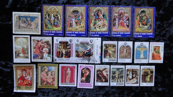 SACROS - TEMÁTICOS - 22 SELOS DIFERENTES, DIVERSOS PAÍSES - LINDO LOTE, VEJA TODAS AS FOTOS