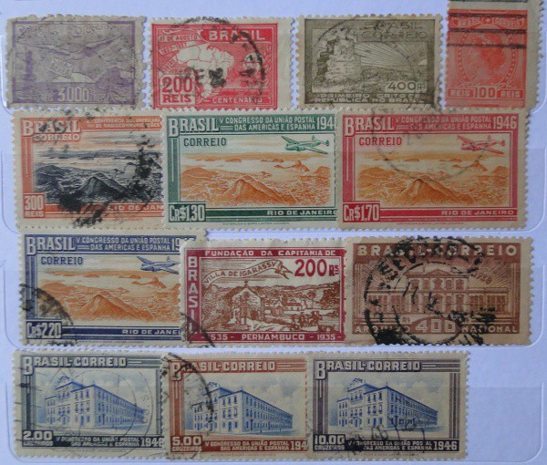BRASIL - LOTE SELOS ANTIGOS (3) - BOM LOTE, VEJA TODAS AS FOTOS