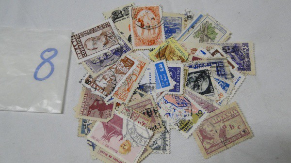 LOTE 08 - LOTÃO DE SELOS DO BRASIL, DIVERSAS ÉPOCAS, CONFORME FOTO