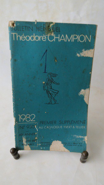 SUPLEMENTO DO CATÁLOGO YVERT & TELLIER - 1982 - BOLETIM MENSAL, 80 pgs, 12,5 x 21 cm - ÚLTIMOS LANÇA
