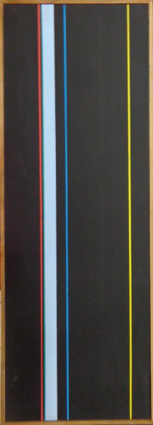 AM064, CHAROUX, óleo sobre tela, geométrico, medindo 35 x 100 cm.