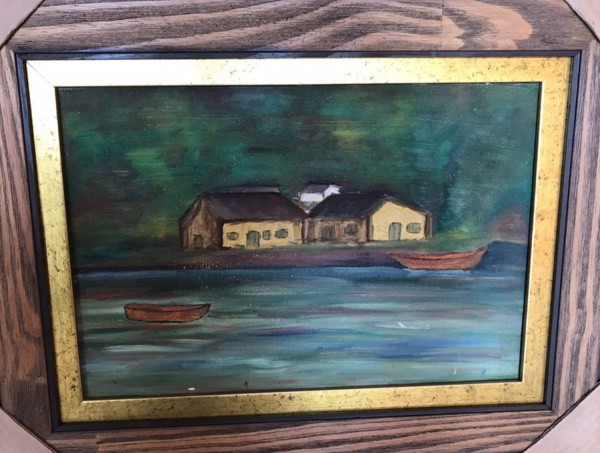 AM075, SEM ASSINATURA, óleo sobre tela, representando paisagem, medindo 33 x 22 cm.