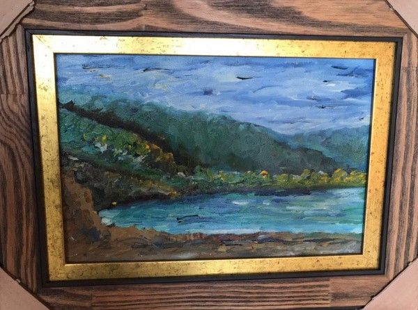 AM075, SEM ASSINATURA, óleo sobre placa, representando marinha, medindo 30 x 20 cm.