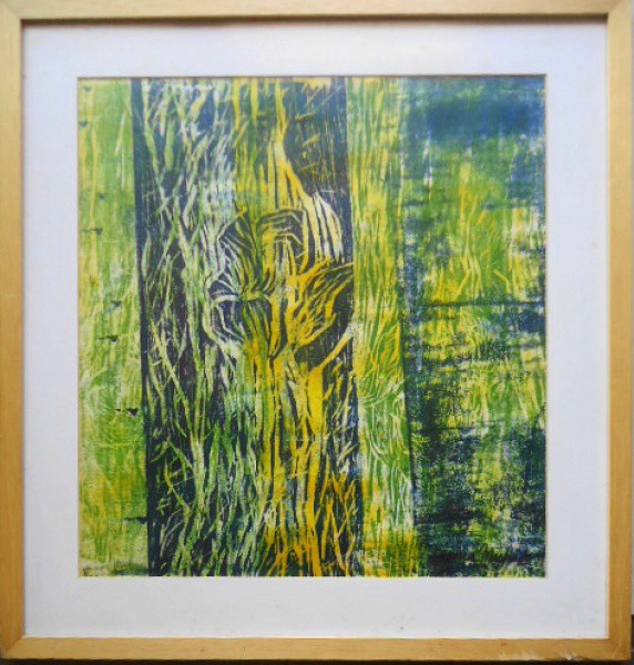 Regina Machado - "Fotossíntese" - Xilogravura original, assinada à lápis pela própria artist