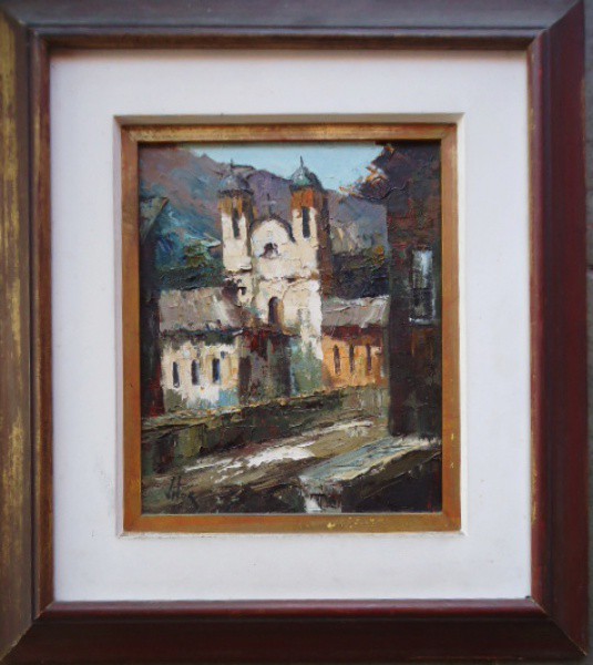 Vitor - Óleo sobre tela, assinado no canto inferior esquerdo, medindo: 27 cm x 22 cm. Obra com moldu