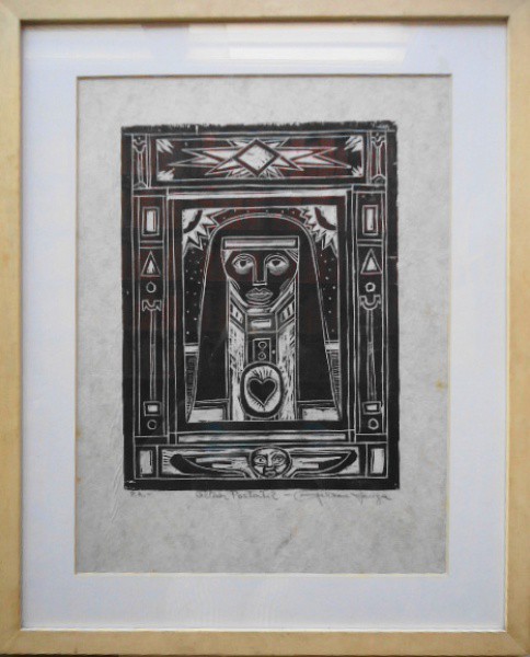Gerson Souza - Xilogravura original, assinada e numerada à lápis pelo próprio artista - "Altar P