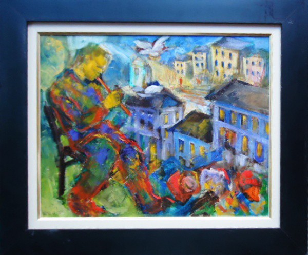 Vany Novello - Óleo sobre tela, datada de 2002, assinado no canto inferior esquerdo e verso, medindo