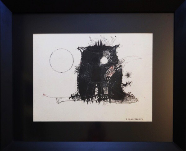 Fernando Odriozola - Excepcional obra original - nanquim sobre cartão, datado de 1979, medindo: 60 c