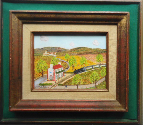 Jean Cha - Óleo sobre tela, assinado no canto inferior esquerdo, medindo: 14 cm x 18cm. Obra com mol