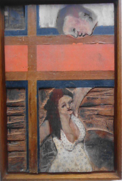 Astréa El Jaick - Técnica Mista de entalhe em madeira e pintura, assinada na frente e verso, datada